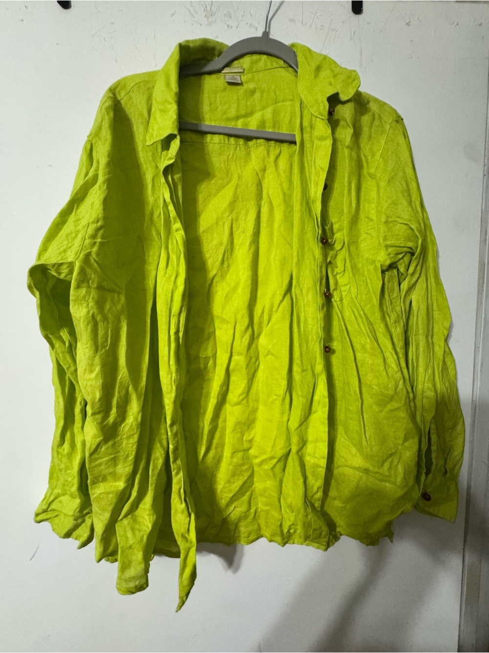 Linen Button-Front Shirt Magaschoni